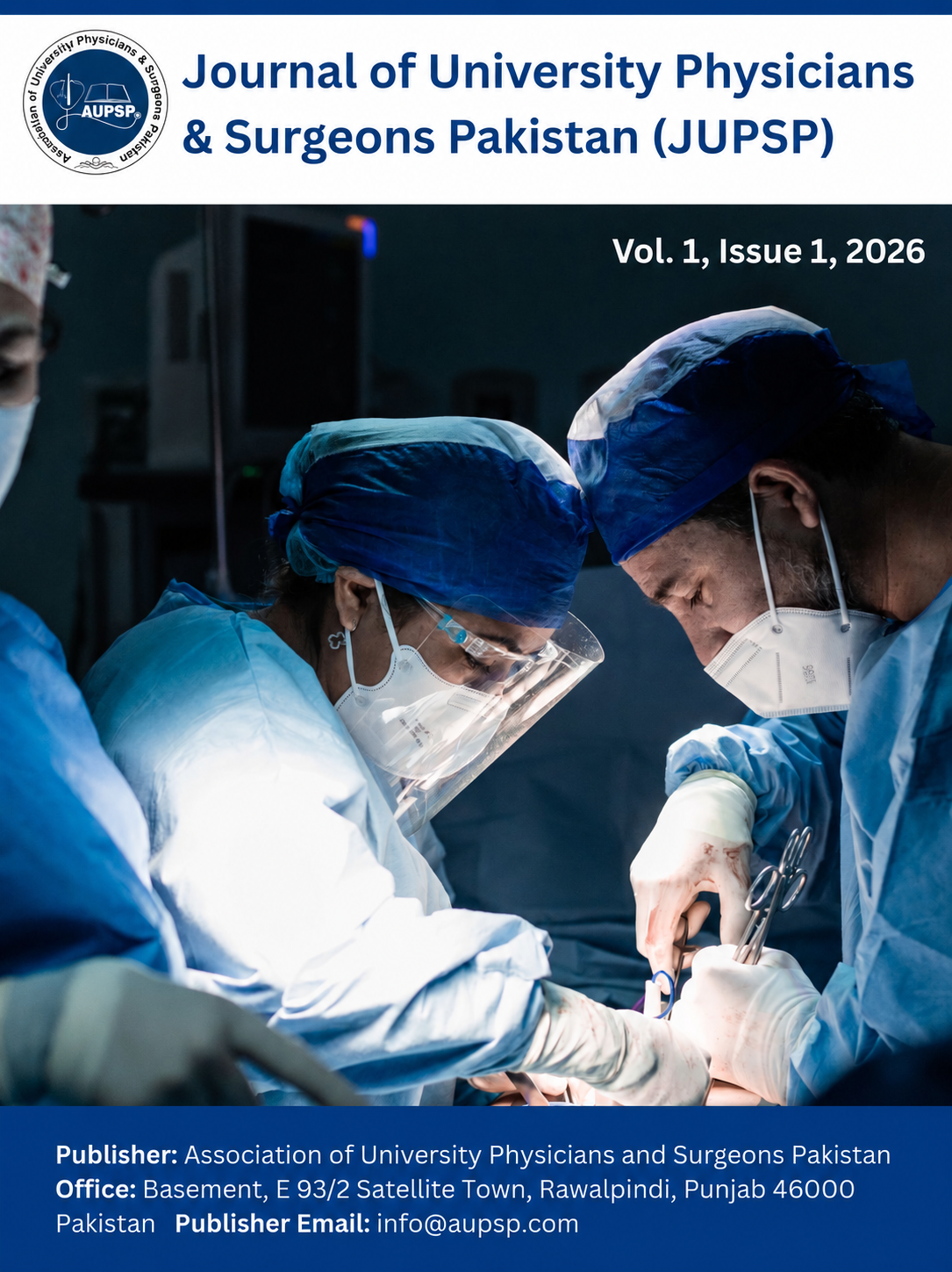 					View Vol. 1 No. 1 (2026): Journal of University Physicians & Surgeons Pakistan (JUPSP)
				